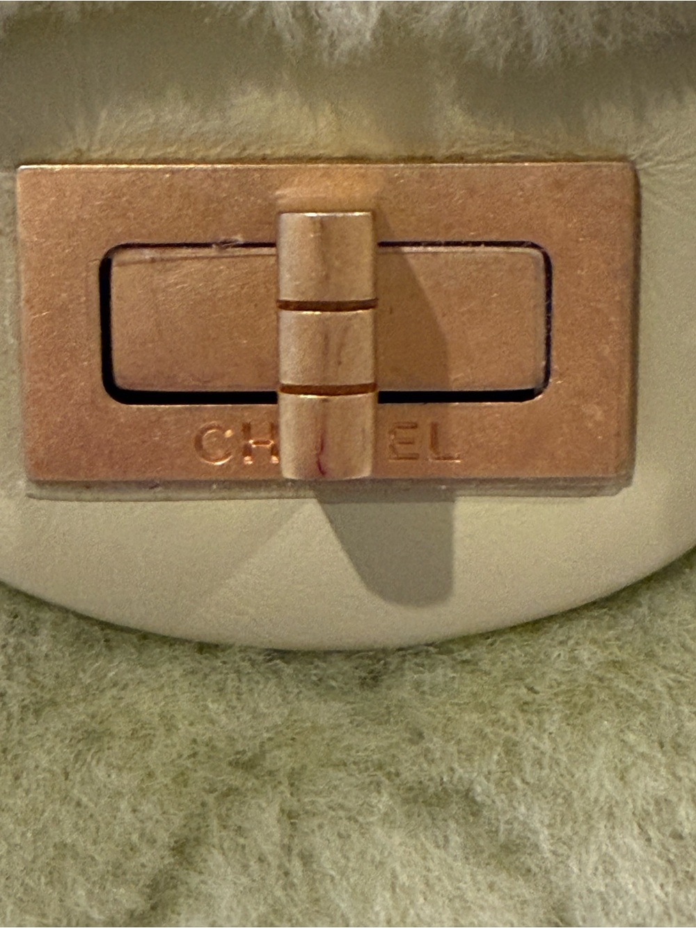 CHANEL 2.55 Shearling and Leather Shearling Fur Reissue Shoulder/Crossbody Bag - Picture 2 of 12